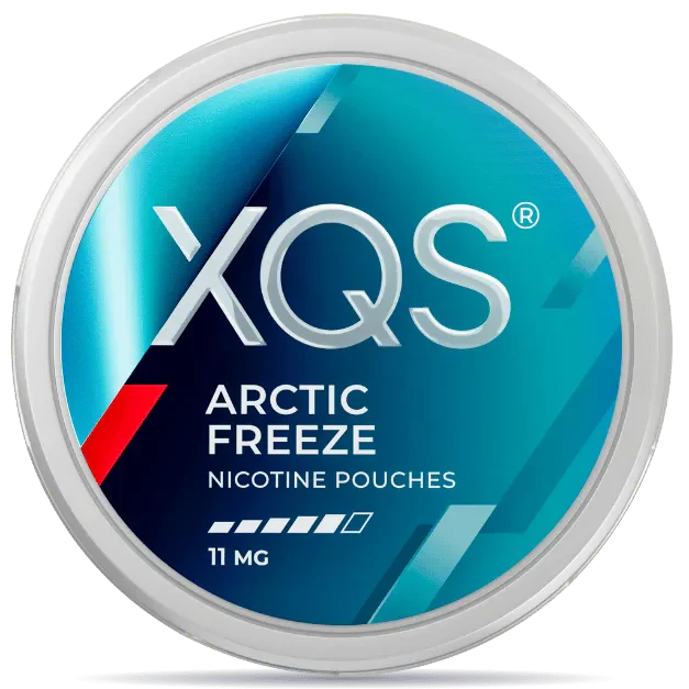 XQS Arctic Freeze nicotine pouches can 11mg strength icy mint flavor