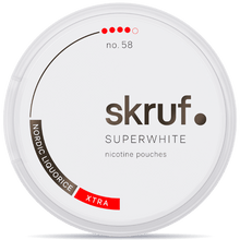 Skruf Superwhite No.58 Nordic Liquorice Extra Strong