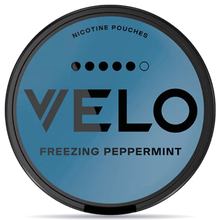 VELO Freezing Peppermint 14mg slim strong nicotine pouches can