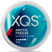 XQS Arctic Freeze nicotine pouches can 11mg strength icy mint flavor