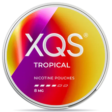 XQS Tropical nicotine pouches can 8mg strength exotic mixed fruit flavor